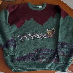 Sunday's Sweater with Dog Sled Design